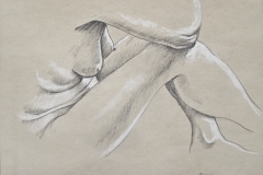 D-015 "Floor-seated Nude" (22"x18")