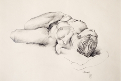 D-021 "Nude with Braided Hair" (2016) (18"x14")