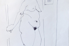 D-030 "Line Drawing of Woman" (20"x16")
