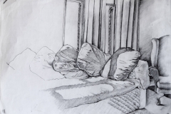 D-036 "Sun on Sofa" (1999) (20"x15")