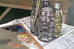 S-005 "Still Life with Palette" (18"x14")